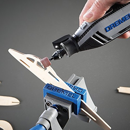 Dremel 4300 Multiherramienta, luz LED de la Parte Delantera, Kit con 3 complementos, 45 Accesorios, Velocidad Variable 5.000-35.000 RPM para tallar, fresar, amolar, pulir, Cortar y lijar, 175 W, Negro