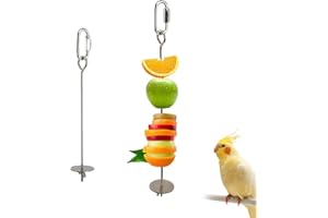 WLVINSON 2 Stück Wellensittich Futterspieß,Vögel Papageien Zubehör,Nymphensittich Futter,Wellensittich Futter,Vogelkäfig Zubehör,Papageienspielzeug,Wellensittich Futterspender,Spielzeug für Wellensittiche
