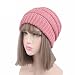 Produktbild Fletion Neue Damen Warm Winter Woll Strickmütze Gestrickte Beanie Wollhut Kopfbedeckung Ohr-Kappe mit Löchern