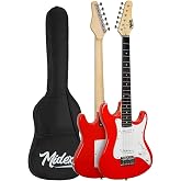 Midex CEG-36RD Full 3/4 36 Inch Electric Guitar Set Red with Amplifier for Children 8-12 Years Old