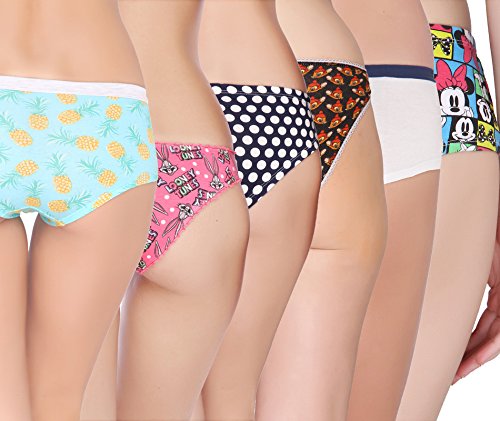Pepperika Sexy Cotton Lycra Panties (Pack of 6) RS.449 (75.00% Off) - Amazon