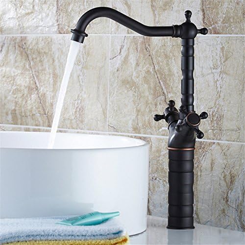 RACHELER American Black Antique Countertop Basin Faucet Hot & Cold Washbasin Full Copper Bathroom Blazer Mixer Faucet
