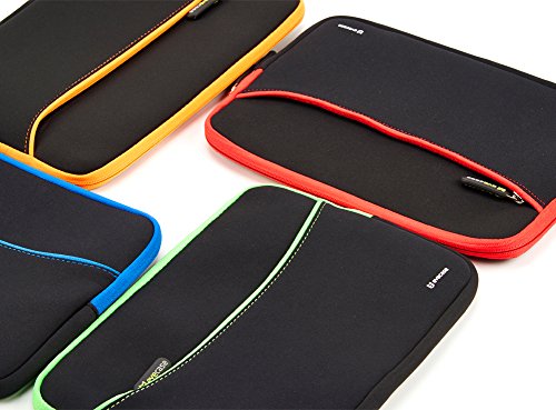 Laptophülle, Evecase Universal 15.6 Zoll Neopren Laptop Schutzhülle mit vorderseitigem Zubehörfach für Laptops Notebook Ultrabook Macbook – Schwarz / Rot - 6