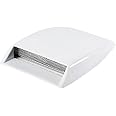 Air Flow Vent Hood Scoop, Universal Car Air Flow Intake Scoop Turbo Bonnet Vent Cover Sticker Hood Black (White)