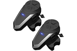 THOKWOK Oreillette Bluetooth pour Moto, Nouvelle Version Kit Main Libre Moto 2 x BT-S3 Intercom Moto Bluetooth Casque pour Ski 1000m Interphone sans Fil