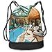 Produktbild werert Residential House Large Indoor Pool Furniture Basketball Drawstring Bag Gym Bag Sport Bag for Men Women
