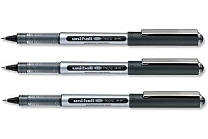 3 x długopisy żelowe uni-ball Eye UB150 Micro z końcówką 0,5mm, linia 0,3mm, czarny atrament