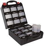 maletin porta tornillos Fácil de usar Velleman OBB1 Caja de Herramientas con 18 Cajones Extraíbles, Negro