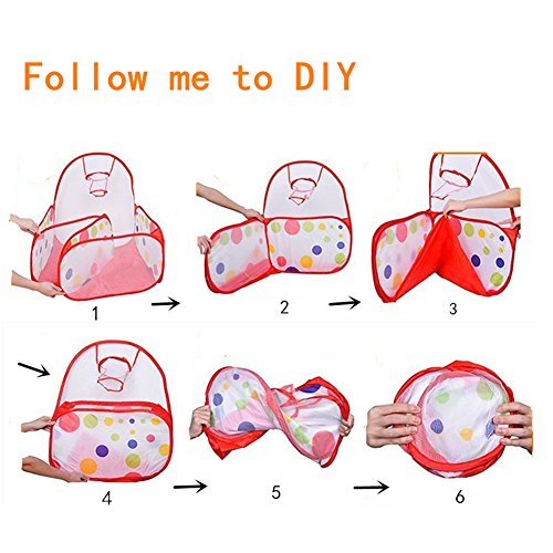 Baby Ball Pit Balls, SoulStore Kids Pop up Play House Tent Tunnel Pool Indoor and Outdoor Play Tent and Tunnel Easy Folding Cute Polka Dot 3 in 1 Play House Children's Playground with Zippered Storage Bag (basket ball pit) reviews Baby Ball Pit Balls, SoulStore Kids Pop up Play House Tent Tunnel Pool Indoor and Outdoor Play Tent and Tunnel Easy Folding Cute Polka Dot 3 in 1 Play House Children's Playground with Zippered Storage Bag (basket ball pit)