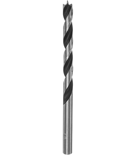 5 Punte Da Trapano Brad Point Da 5mm In Acciaio Al Carbonio – Lunghezza 300mm, Per Legno, Plastica E Gomma, Gambo Dritto