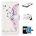 Produktbild KSHOP Schutzhülle für Samsung Galaxy J5 (2015)SM-J500F Hülle PU Leder Wallet Brieftasche Case Cover Bookstyle Handyhülle Taschen Ultradünn mit Standfunktion Schale kratzfeste Stoßfest Magnetic schließt Drucken Muster Lila Feder Zerstörung + Bleistift Touch schwarz