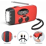 notfunk ♬【LEICHT ZU AUFLADEN】 -- Das Camping Radio kann über USB-Kabel, Solarpanel Handkurbel, AAA Batterie(Batterie ist nicht enthalten) oder Handkurbel aufgeladen werden. Mit anderen Worten, auch wenn es kein Ladegerät gibt, können Sie auch das Radio aufladen.