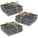 Material: pizarra natural // Dimensiones: aproximadamente 10 x 10 cm // Grosor: aproximadamente 0.5 - 1 cm (la pizarra es un producto natural, ¡por lo tanto, pueden ocurrir irregularidades con el grosor de los posavasos!)