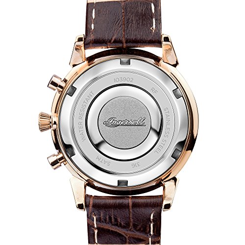 Ingersoll Damen Chronograph Quarz Uhr mit Leder Armband I03902