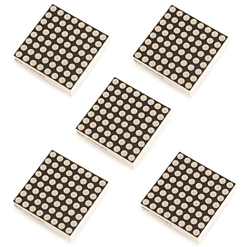 5pcs 38 mm LED 8×8 Bicolor Red and Green Dot Matrix Display with Common Anode Connection from Optimus Electric …