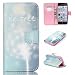 Produktbild Nancen Apple iphone 5C (4,0 Zoll) Handyhülle, Bunt Nette Romantische Muster Flip Etui Case Cover Lederhülle PU leder Folio Bookstyle Schutzhülle mit Standfunktion, Brieftasche und Karte Tasche [Freiheit Dandelion]
