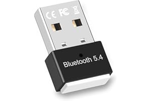 Confitik Bluetooth Adapter PC - USB Bluetooth 5.4 Dongle - Bluetooths Stick, Low Latency, Plug & Play, Kompatibel mit Windows 11/10/8.1/7 für Desktop, Laptop, Headset, Tastatur, Maus