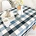 Produktbild XWAN Blu Mediterraneo Panno Di Cotone Tela Impermeabile Griglia Rettangolare Tovaglia Rotonda Panno Square Garden,Tipo 1,90 * 90Cm