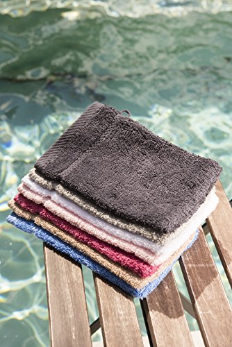 De Witte Lietaer 194690 Stephanie Waschhandschuh Set (4 WASCHHANDSCHUHE, Baumwolle dunkelgrau 540 g/m² 15 x 22 x 1 cm - 2