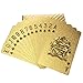 Produktbild Yves25Tate Profi Plastik Pokerkarten, Gold Foil Poker, Kunststoff wasserdichtes Magic Poker, für Spielbegeisterte