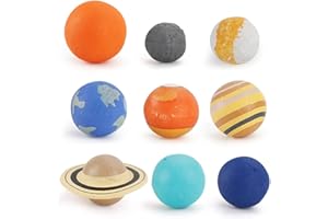 JAWSEU Juguete Modelo Educativo del Sistema Solar, Sistema Solar para niños, Kit de Modelo del Sistema Solar Sistema Solar Bola de estrés Modelo de Planeta para Adolescentes