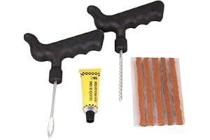 Tubeless Tyre Repair Kit, Emergency Puncture Repair Tools with Pliers, Strips and Sealant