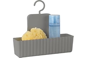 Allstar Serviteur de douche Minas taupe - Tablette de rangement de douche, panier mural, Polypropylène, 25.3 x 22.5 x 8 cm, Taupe