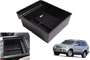 itdegno Boîte de rangement organiseur Console centrale pour accoudoir Land Cruiser Prado FJ120 KDJ 120 125 2003-2009