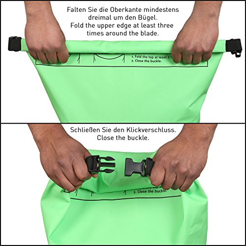 kool® 45L Dry Bag – wasserabweisende Trockentasche / Seesack mit 2 Trageriemen für Outdoor Aktivitäten wie Wandern / Camping / Kajakfahrt / Kanufahrt / Bootsfahrt / Rafting / Snowboarden / Angeln - 4