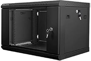 Lanberg Wall Mounted 19 Rack Cabinet 6U 600x450 Black Wf01-6406-10b