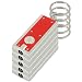 Produktbild youpin 5 x Mini Taschenlampe, Super Bright Light LED-Camping Taschenlampe Schlüsselbund dünn leicht Schlüsselanhänger Ultra Lampe Outdoor Wandern Reise Tasche Zubehör (rot)