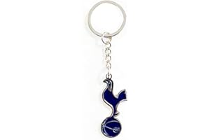 Tottenham Hotspur FC - Llavero metálico oficial con escudo del equipo (Talla Única/Azul Marino/Plata)