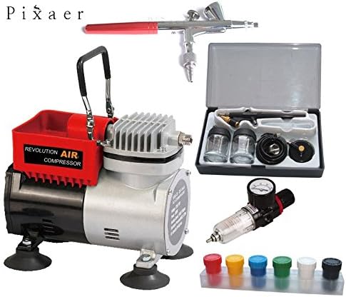 Complete Airbrush Kit, Airbrush Compressor, Colours and Pressure Reducer