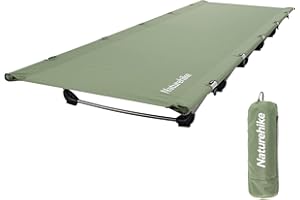 Naturehike Cama Plegable Compacta de Camping Portátil Ultraligera Fuerte y Resistente.Cómoda para Adultos y Niños.Acampar,Colchón de Aire,Viajes,Oficina,soporta hasta 150 kg.