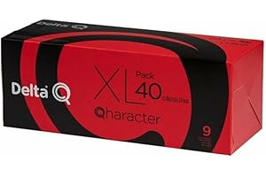 Delta Caja de 40 cápsulas de café qharacter - intensidad 9 - compatibles Con cafeteras