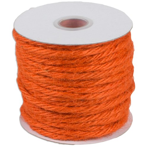 kraftz® – 50 m Bäckergarn Jute Rolle Seil natur Kordel für Art & Craft Geschenk Verpackung Dekoration – Orange - 2