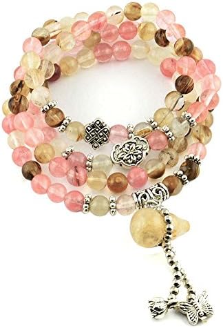 Wrap bracelet Fashion novelty strand jewellery Woman Pink Pearl Nuri