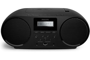 TAZ6000 All-in-One CD-spelare med DAB+/FM-radio, Bluetooth 5.4, USB, batteri/nätström, dynamisk bas och 3,5 mm hörlursuttag