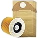 Produktbild spares2go Staub Taschen und Patrone Filter für Kärcher A2000 A2004 A2014 Staubsauger (Filter, 5 Taschen, 10 Staubbeutel + optional Tasche Lufterfrischer Sticks) Cartridge Filter + 5 Bags