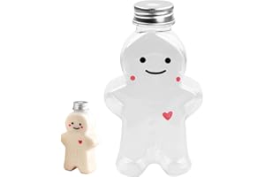 emperoch Juegos de Botellas de Bebida 400ml Botella Plastico Reutilizable Mini Botellas Vacías de Plástico Transparenteb Botella de Plástico Botellas de Jugo Reutilizables (Tapa de orificio)