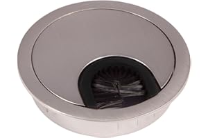 SOTOOLS König Atter Passe-câble en métal aspect acier inoxydable Ø 60 mm