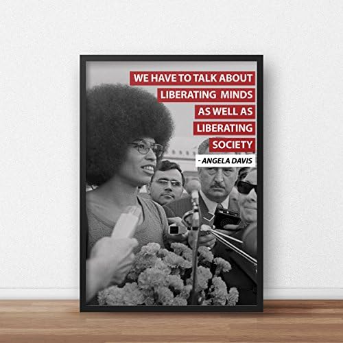 Angela Davis X Poster // Quote, Civil Rights - Black Lives Matter - Art - Wall Art - Minimalist - Freedom - Portrait - Retro - Gift - Protest - Dorm Decor - Black Panther Party - Black Panther