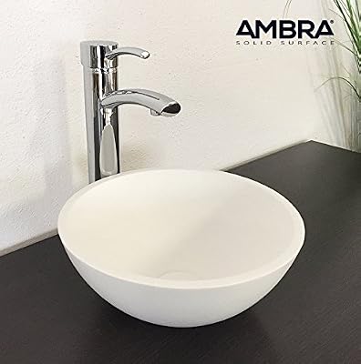 ambra Vasque à Poser Ronde 30 cm en Solid Surface - Boléa