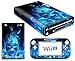 Produktbild Nintendo Wii U Skin Design Foils Aufkleber Schutzfolie Set - Blue Skull Motiv