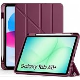 Samsung Galaxy Tab A11 Plus 11 İn&ccedil; İle Uyumlu Kalemlikli, Uyku Modlu, Mıknatıslı, &Uuml;&ccedil;gen Standlı, Darbeye Dayanıklı Kaplama Ak
