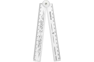 Liquidraw Regla plegable de 30 cm regla plegable papelería escolar (transparente)