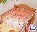 3 PIECE NURSERY BABY BEDDING SET (reg to fit COT 60x120cm) - Dino Pink