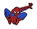 Produktbild Spiderman Swinging red blau | Stickerei Hohe Qualität Eisen auf Sew auf Patch Abzeichen für Kleidung Jacken T-Shirts Mäntel Taschen Hüte Geldbeutel