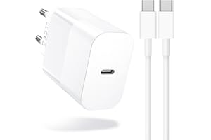 Amoner 30W Cargador con 2M USB C Cable para iPhone 16/16 Pro/16 Pro Max/16 Plus/15/15 Pro/15 Pro Max/15 Plus, Pad Pro, Samsung Galaxy S24 S23 S22 S21 Carga Rapida Enchufe Cabezal