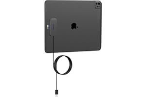 KU XIU M30 Caricatore Wireless Magnetico per iPad Pro 11" M4 (2024) – Ricarica Veloce 35 W Smart Connector, Pad Wireless in Alluminio con Cavo USB-C 2 m (Adattatore Non Incluso)